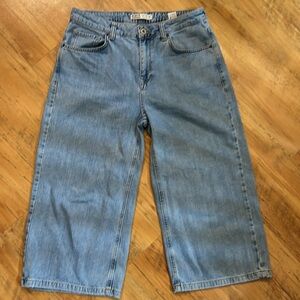 Zara Denim Z1975 Crop Jeans Sz L Womens